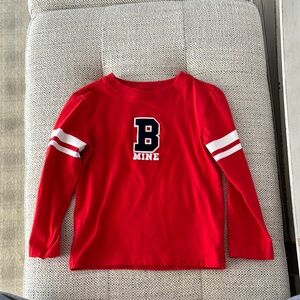 Janie and Jack Red Long Sleeve Tee with Sporty Stripes